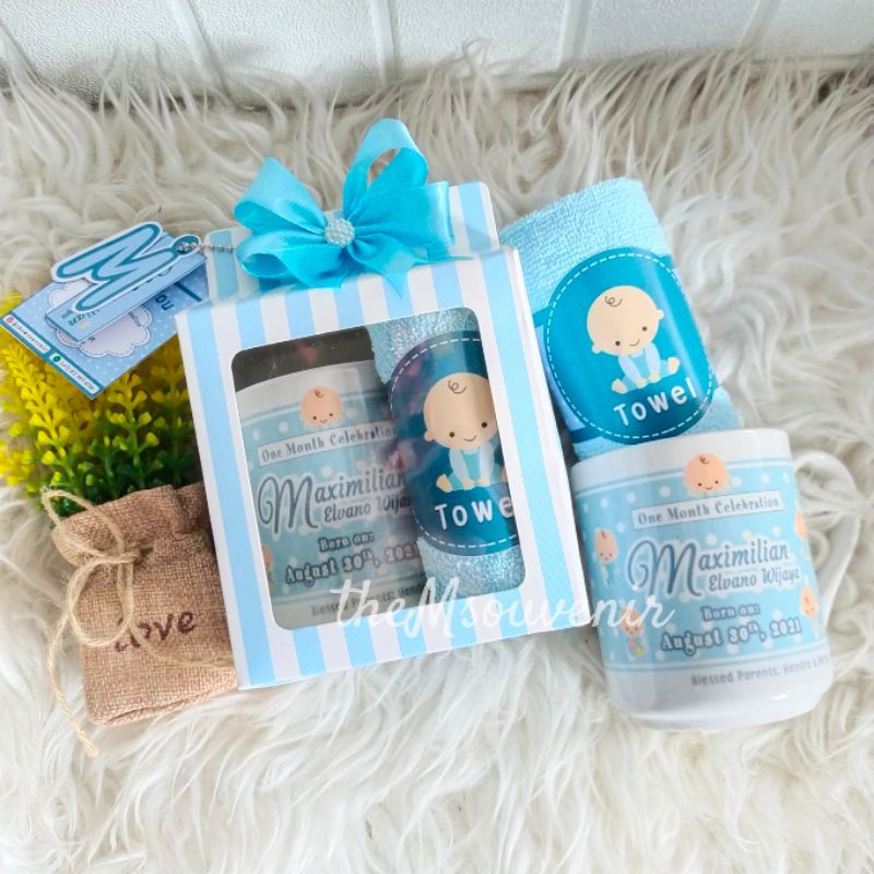 

Hampers set mugcustom + handuk