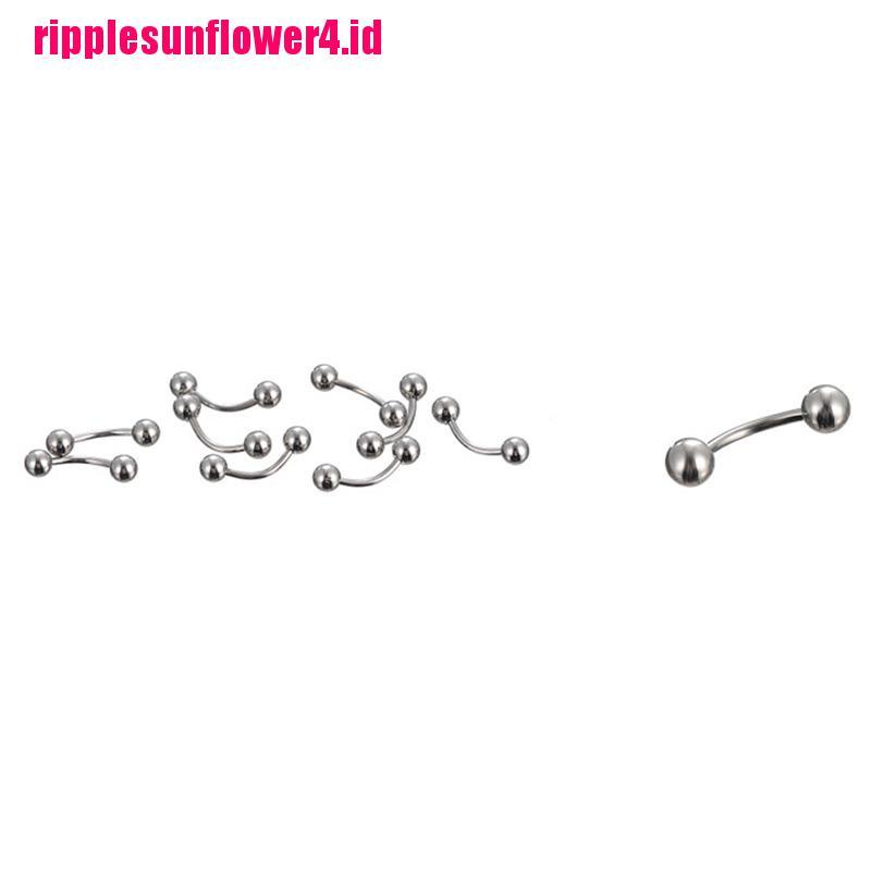 Anting Tindik Alislidahhidungbibirtubuh Bahan Stainless Steel Desain Barbell Untuk Priawanita