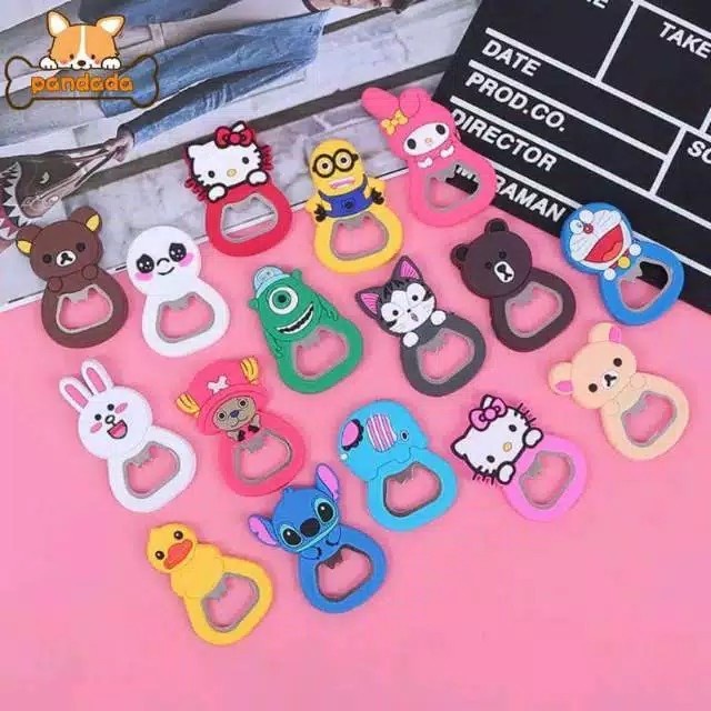 PEMBUKA TUTUP BOTOL MOTIF KARTUN / PEMBUKA BOTOL MAGNET MOTIF KARTUN LUCU - BD