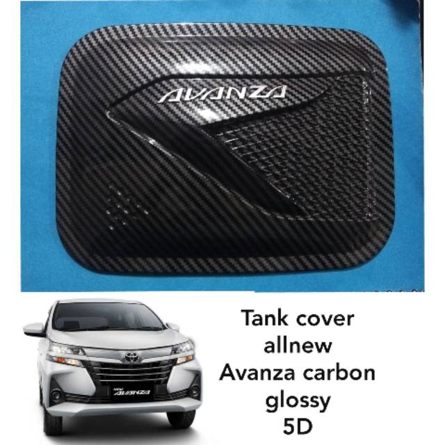 Tank cover tutup tangki all-new avanza 2012-2019 carbon glossy 5D