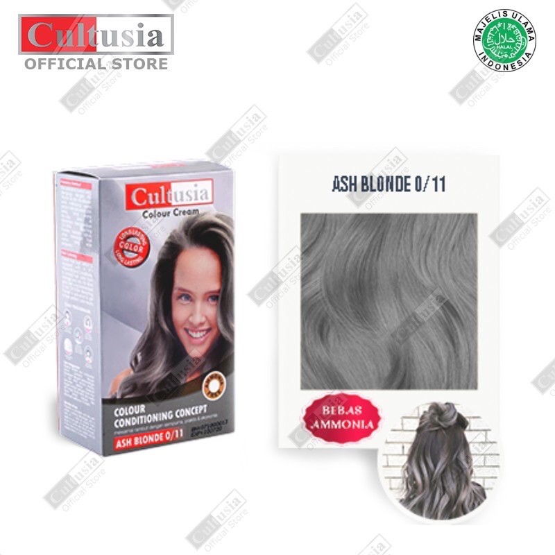 Cultusia Hair Color Ash blonde/Cultusia Pewarna rambut