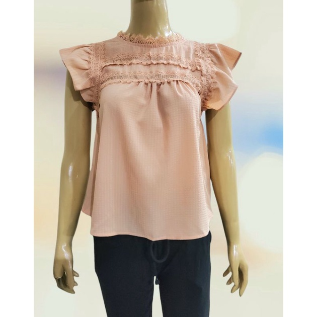 BLOUSE ATASAN TULIP LACE BRANDED TERMURAH