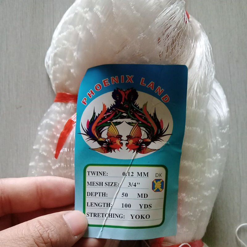 jaring ikan kecil pukat ikan 0.12 3/4 inchi 50md/100yds yoko pukat jaring ikan jaring ikan senar jar