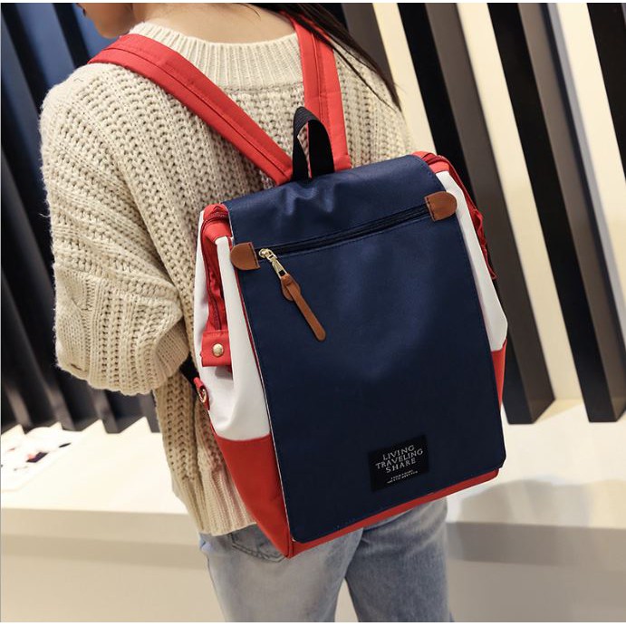 Tas Ransel Backpack Korea PRIA Travel Fashion WANITA Import Quality Kanvas