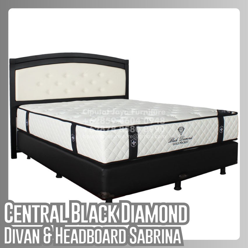 Spring Bed Central Black Diamond Bed Set Headboard Sabrina Shopee Indonesia