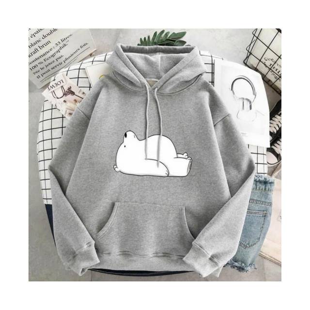 HOODIE WANITA SLEEP THE BEAR / HOODIE WANITA TEBAL