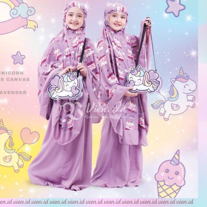 Menarik.. Vien.id - Mukena anak usia 6 7 8 9 10 tahun katun rayon adem lucu / mukenah anak perempuan