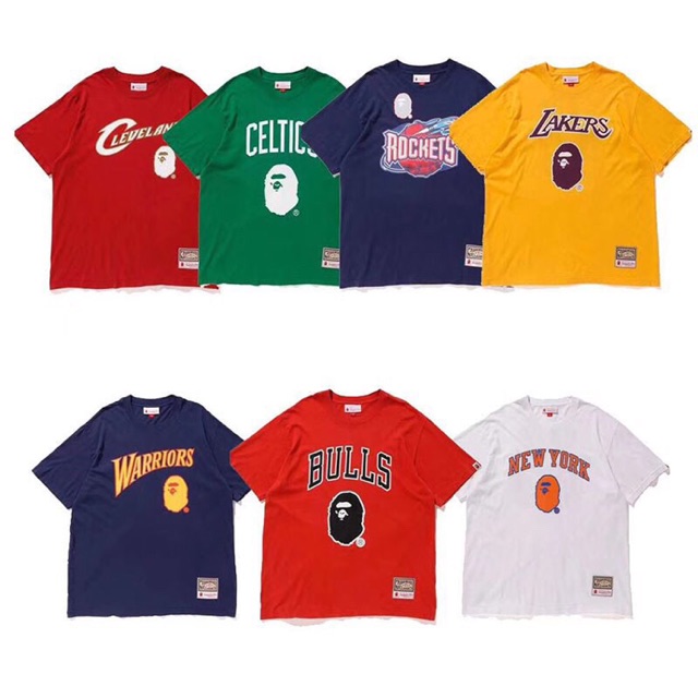 KAOS BAPE x NBA BULLS LAKERS CELTICS KNICKS WARRIORS ROCKETS CLEVELAND
