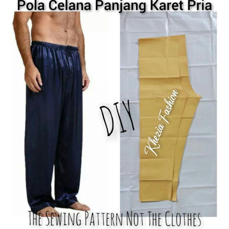 Pola Celana Panjang Pria Karet