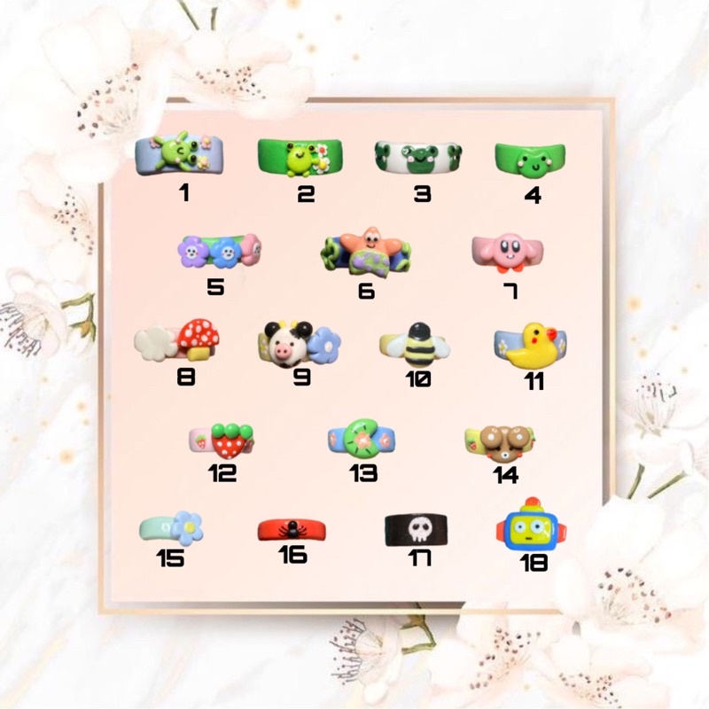 clay rings / custom clay rings / clay rings premium / clay ring / polymer clay / air dry clay