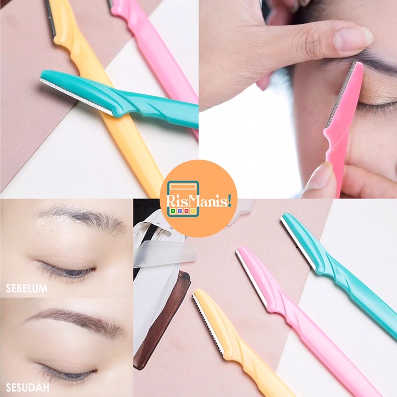 EYEBROW TRIMMER RAZOR - Alat Cukur Alis Mata Pisau Tajam Shaver Gunting Silet Kerok Pencukur Rapi