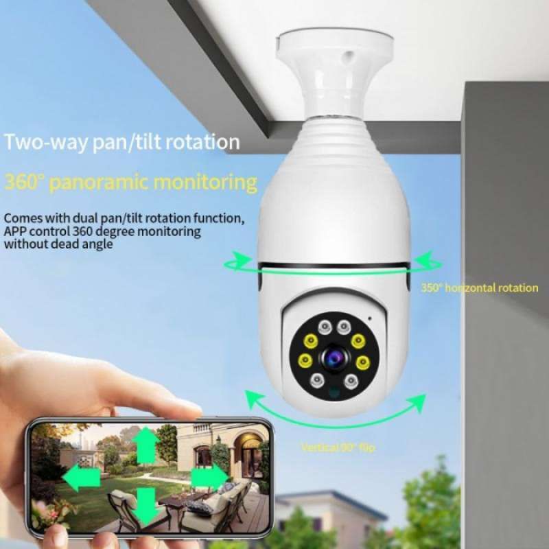 CCTV IP Camera PTZ Mini Bohlam E27 Wireless Bohlam Lampu Nirkabel HD 1080 Baru Kamera IP Wifi dengan Penglihatan Malam