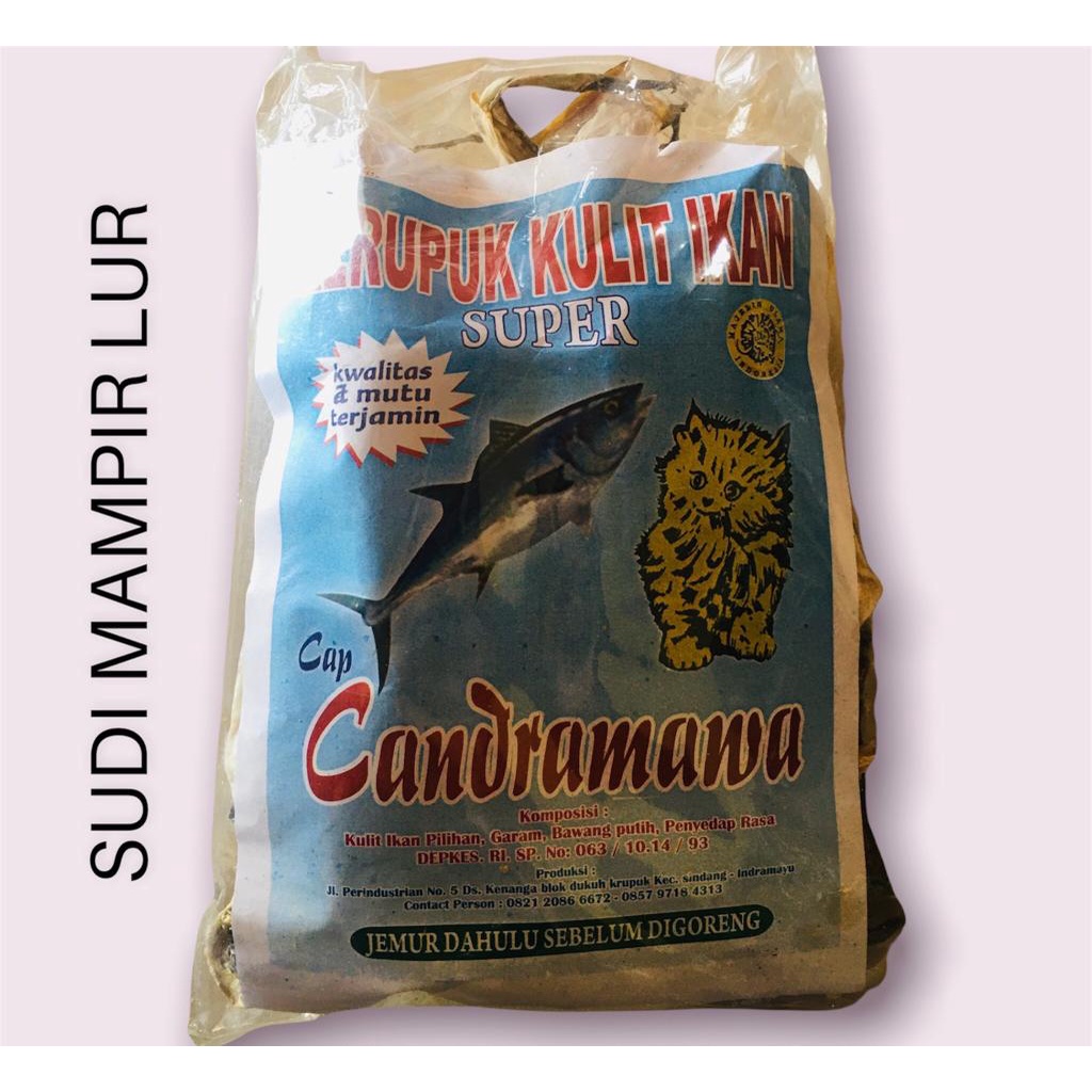 

Kerupuk Krupuk Kulit Ikan Super Mentah cap Candramawa Indramayu 100 gram