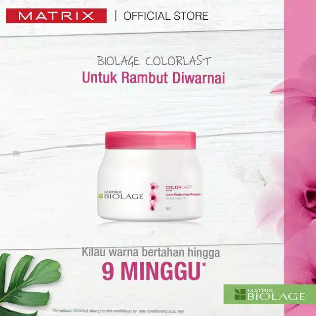 MATRIX MASKER RAMBUT Biolage Colorlast Mask 490 GR UNTUK RAMBUT DIWARNAI