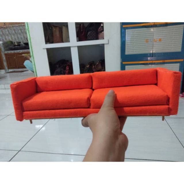 Miniatur sofa buat Barbie ukurqn 30cm