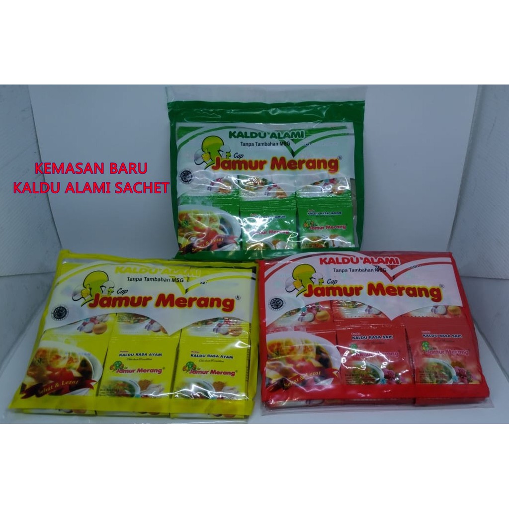 Kaldu Alami Jamur Merang 1 Pack (30 Sachet) Rasa Ori, Sapi
