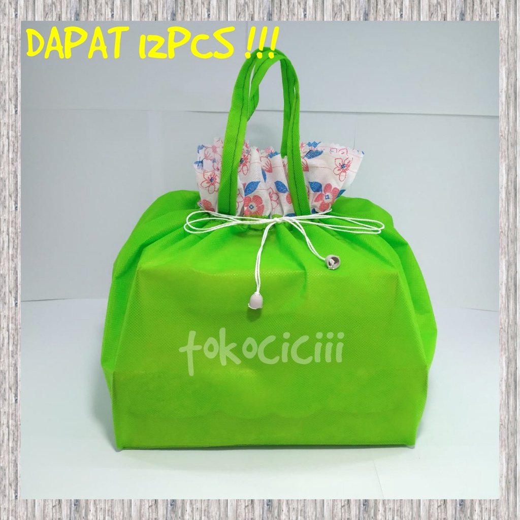 

12PCS Tas serut tebal 22 tas kain tas spunbond