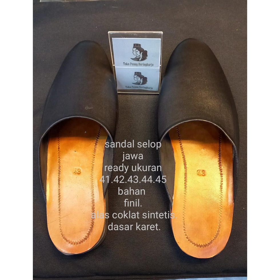 Sandal Selop Traditional Adat Jawa Pria biasa Alas coklat