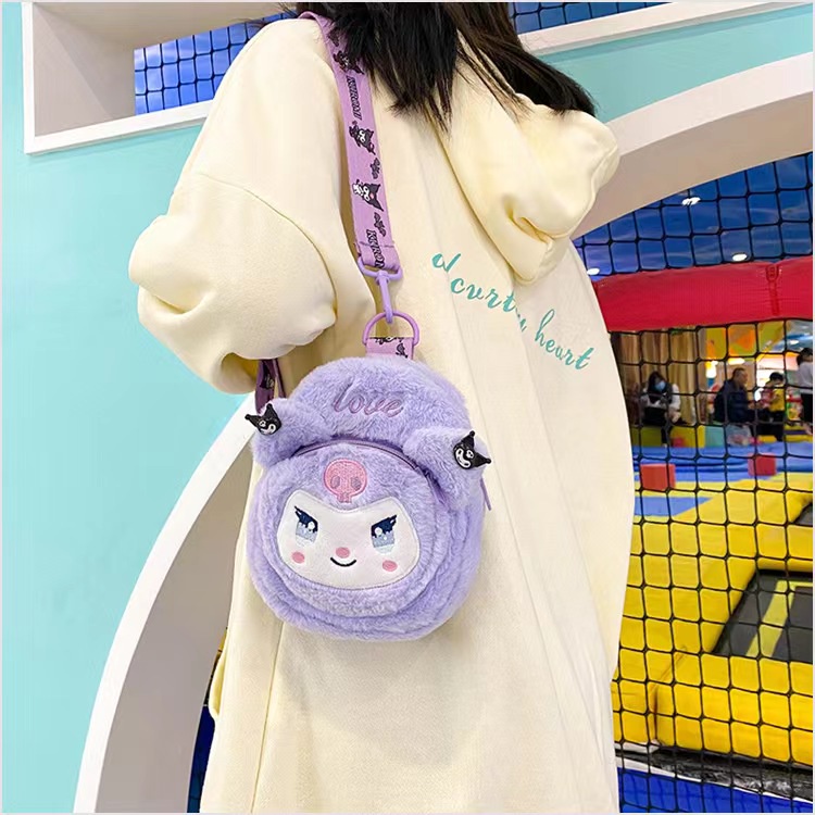 cod☜☞ready Shoulder Kelinci Piyopiyo Tas Selempang Bahu Bahan Bulu Bludru Plush Fluffy Fur Sling Bag Rabbit Wanita lagilaku