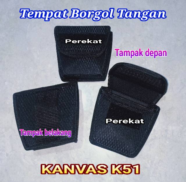 TEMPAT SARUNG BORGOL TANGAN KANVAS ATRIBUT SECURITY SATPAM PERLENGKAPAN SATPAM