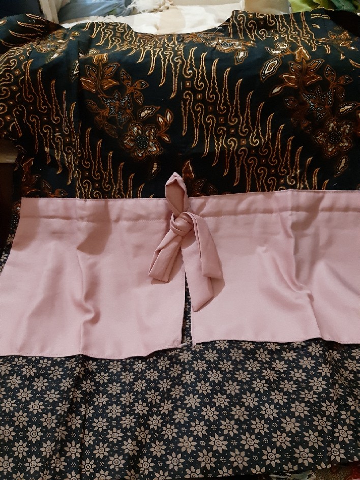 Ori Atasan Blus Batik Wanita Modern Halus Dolby Kombinasi Brokat Polos