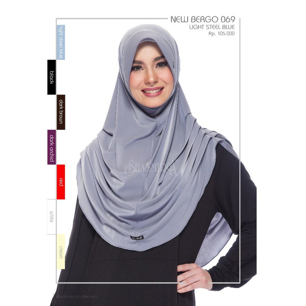 SHASMIRA NEW BERGO 069 BERGO JILBAB INSTAN KERUDUNG KHIMAR HIJAB SYARI MUSLIM WANITA