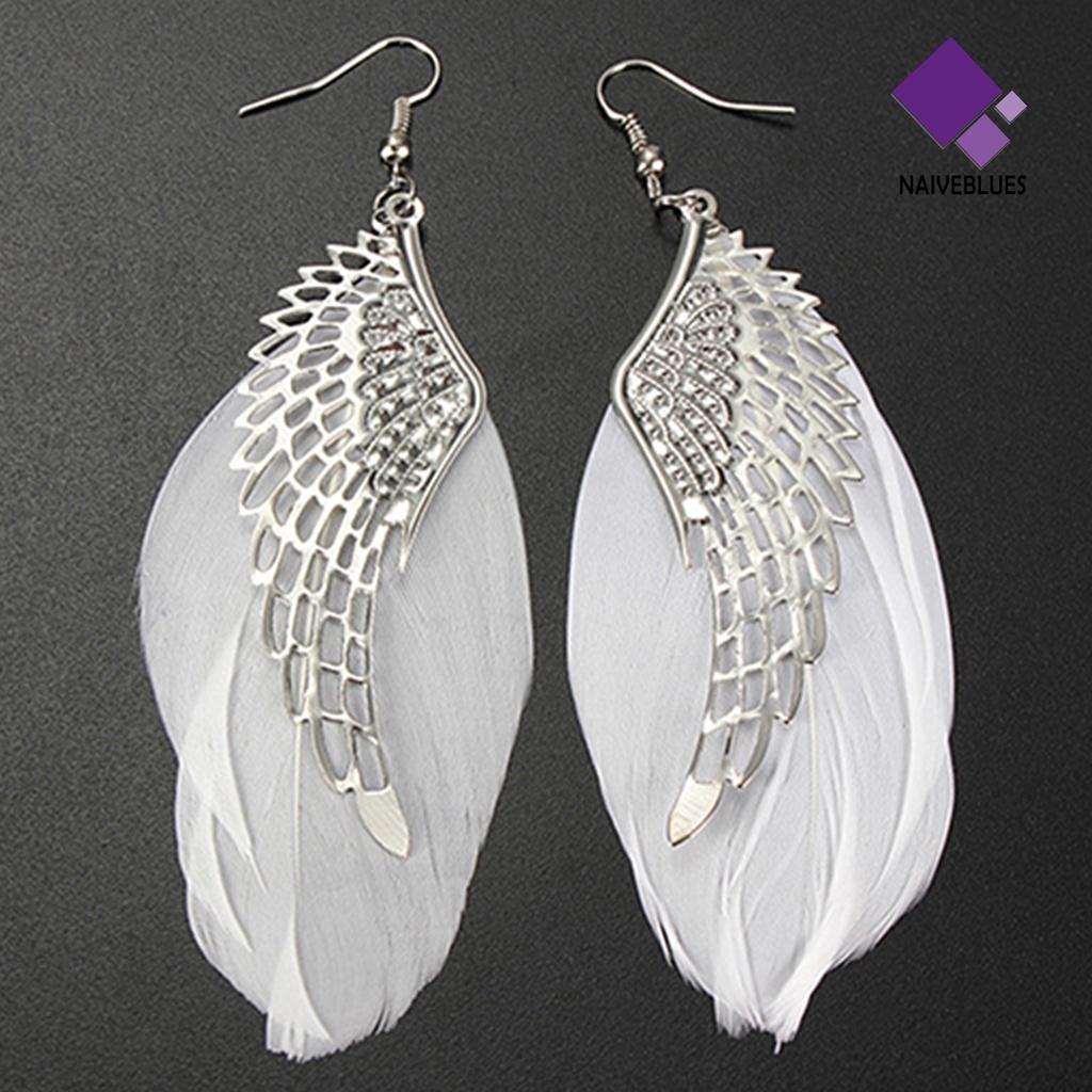 Anting Kait Desain Sayap Malaikat Bahan Alloy Untuk Hadiah