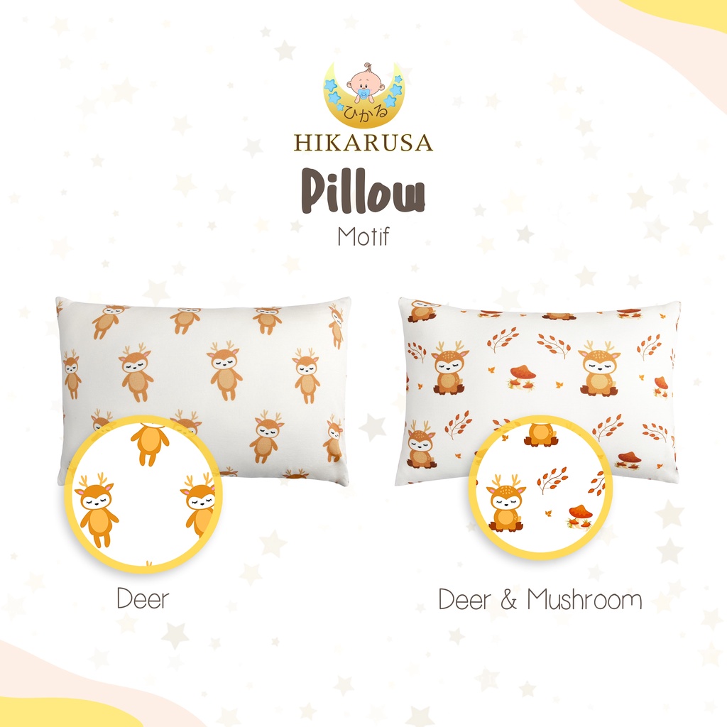 Hikarusa HIKARU BANTAL Anak Bantal Bayi Size S M L XL Sky Deer Snow Deer BUDDY BOLSTER BAMBOO TENCEL