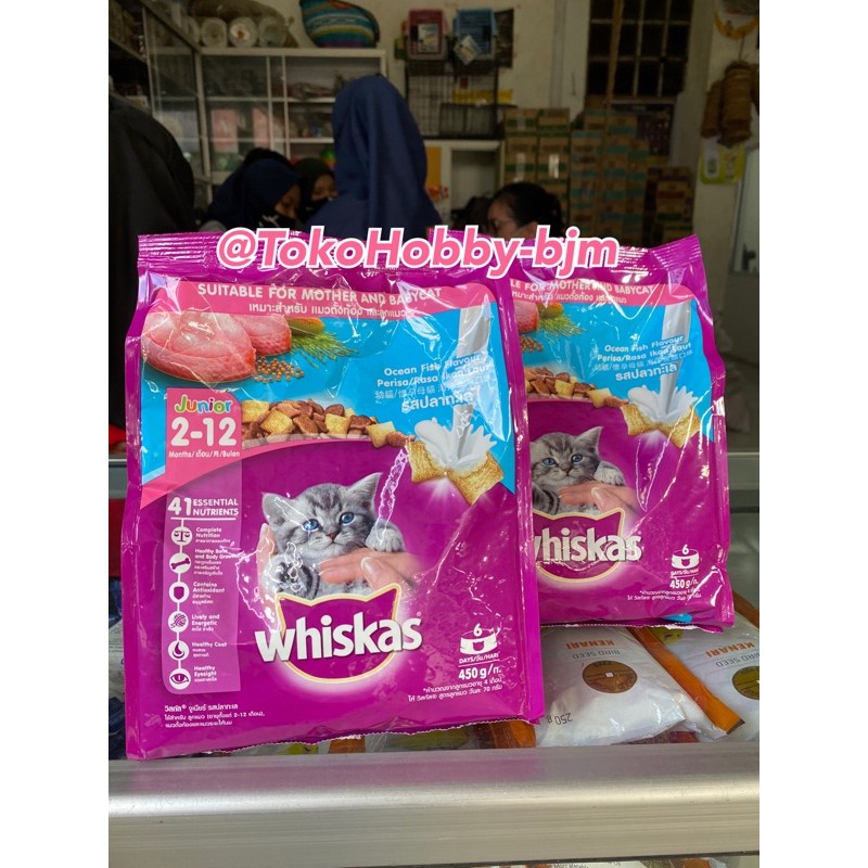 whiskas 450 gr junior / whiskas dryfood junior 450gram kitten whiskas anakan kucing