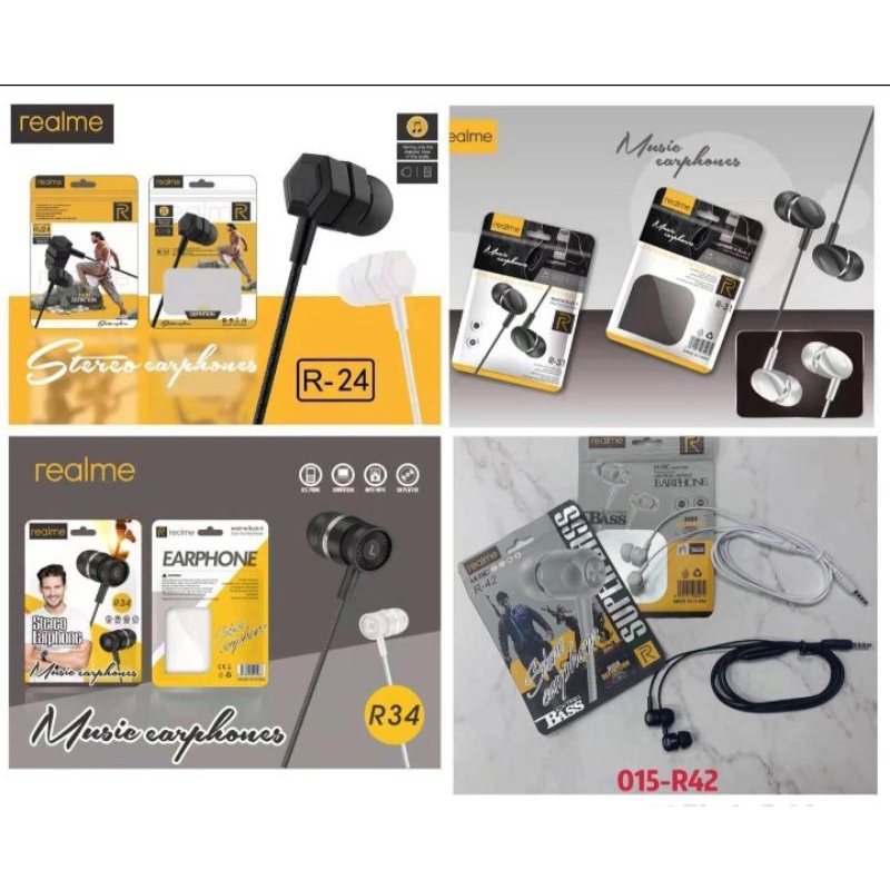 Headset Realme + Mic Seri R24 / R31/ R34 / R42