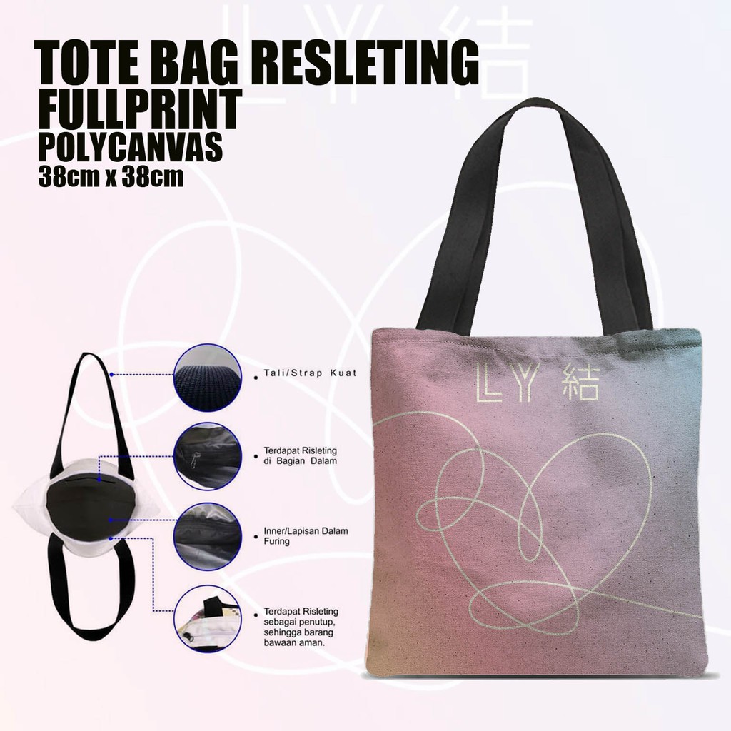 Tas / Tote Bag Polycanvas Full Print Resleting - BTS.01