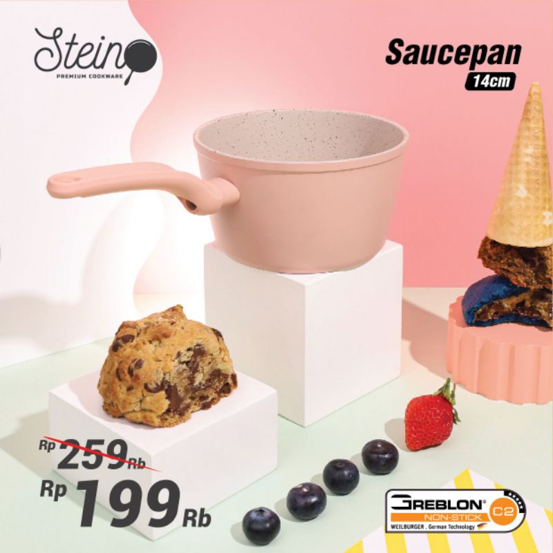 STEINCOOKWARE SAUCEPAN 14cm/STEINCOOKWARE/PANCI IMUT ANTI LENGKET/PANCI MINI/MINI PAN/PANCI ANAK KOS