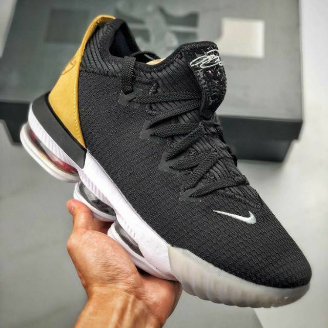 lebron 16 low black gold wheat