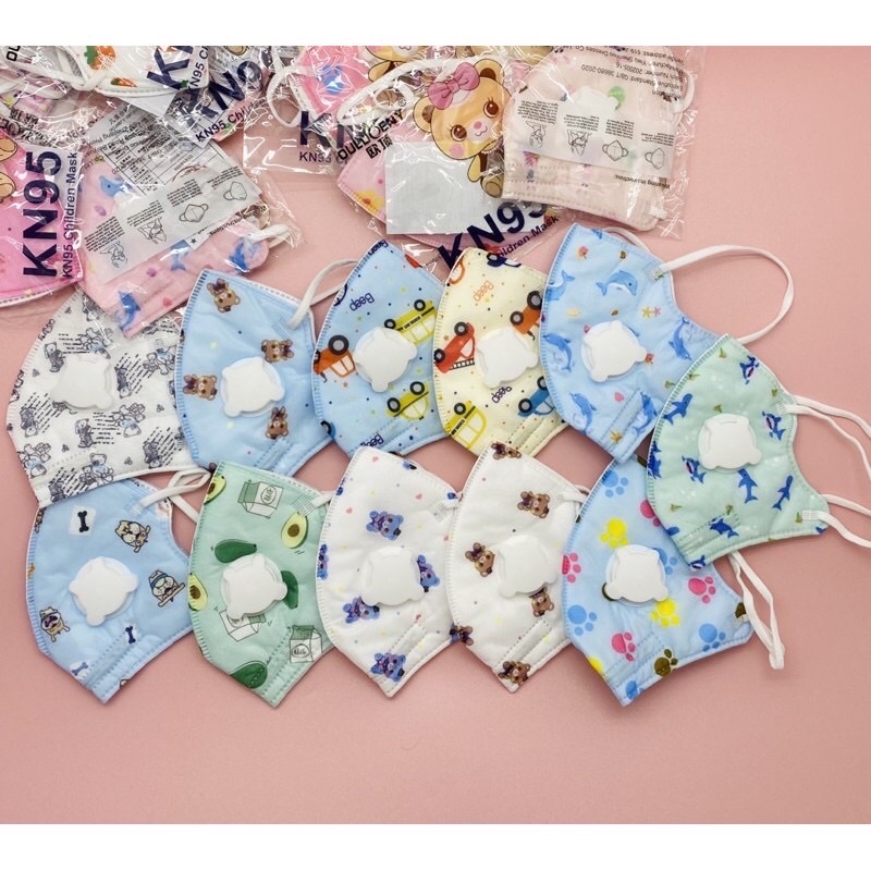 MASKER KN95 ANAK MOTIF / 10PCS MASKER KN95 MOTIF