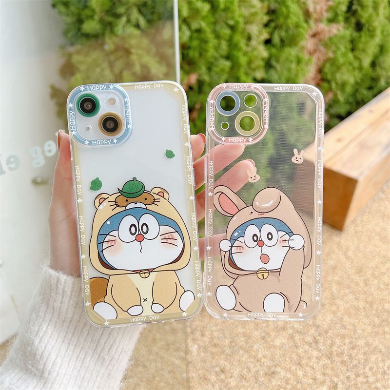 Malaikat Mata Pasangan Doraemon Casing Belakang Lembut Redmi 8 8A 9 9A 9C 9T 10 Prime Redmi Note 8 9 10 Pro Huawei Nova 7 9 P30 P40 P50 Mate 30 40 Pro Casing Cover Lucu