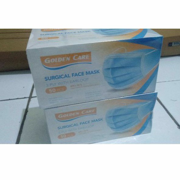 Masker sensi 3ply isi 50 / Golden Care 3ply isi 50