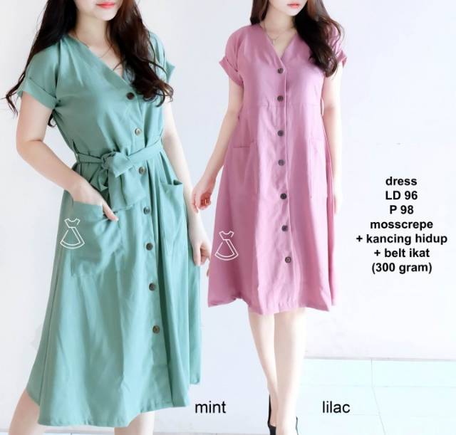 [XOXOQU] XX1508 DRESS KOREA BASIC CASUAL DRESS KANTORAN DRESS SANTAI