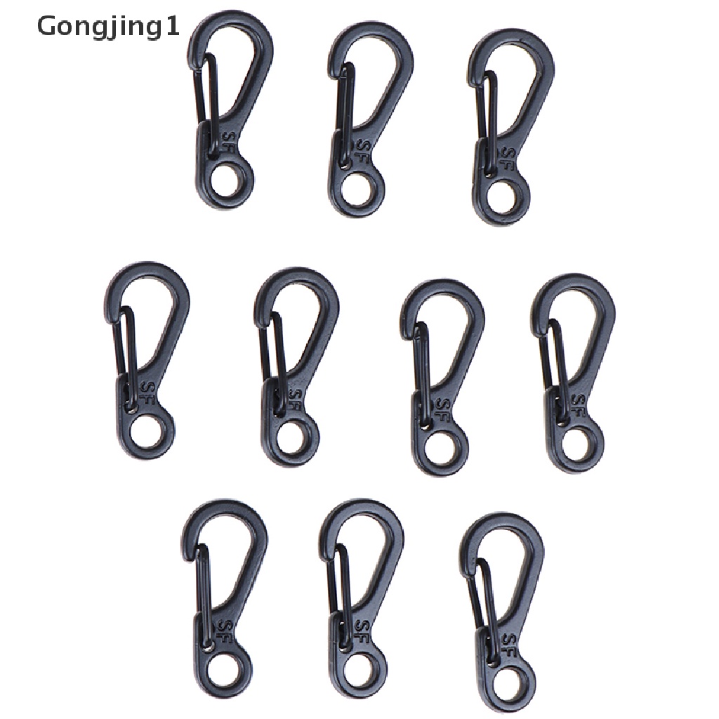 Gongjing1 10PCS Klip Carabiner Mini Untuk Camping