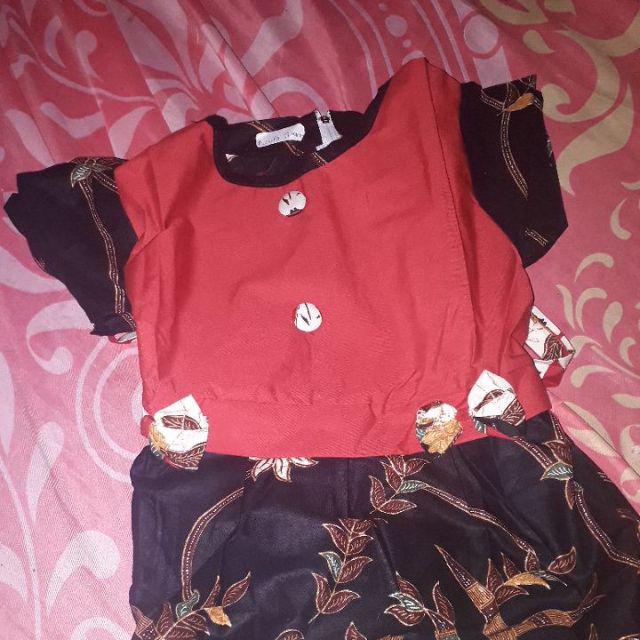 Sarimbit Couple Batik Keluarga/family Gamis Muslim Adelia Madura Hitam