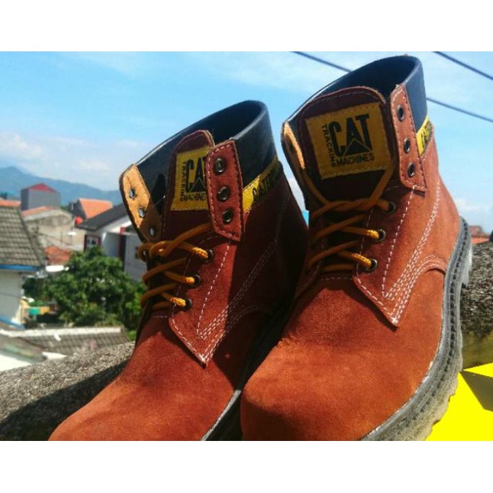 RECOMENDED !!! Sepatu Safety Boots/TINGGI CATERPILLAR SUEDE