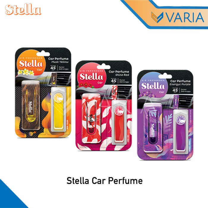 Stella Car Perfume Set Parfum Pewangi AC Mobil Vent Air Freshener