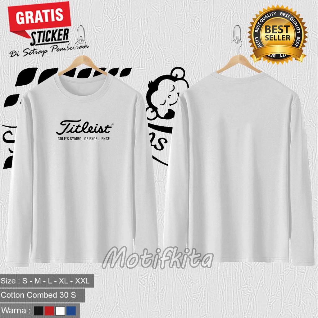 Baju Kaos Lengam Panjang TITLEIST GOLF Pria Dan Wanita Distro Kaos Pria Keren