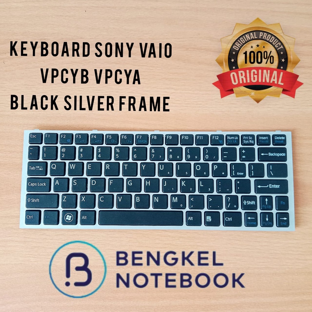 Keyboard Sony Vaio VPCYB VPCYA Black Silver Frame