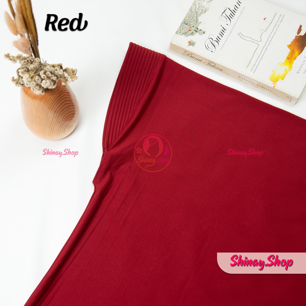 Hijab Bergo Jersy sport premium hijab olehraga voli ukuran S-Red