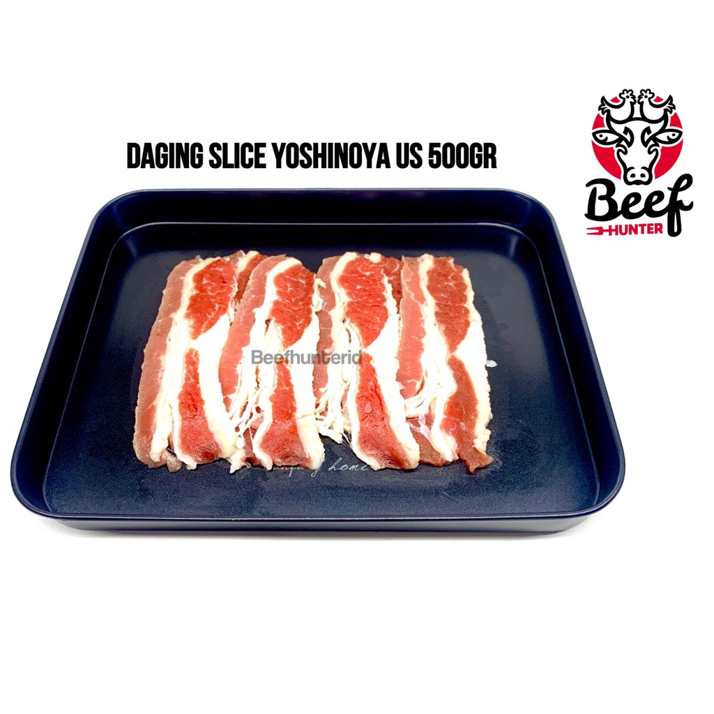 DAGING SAPI LAPIS US YOSHINOYA BEEF IMPORT SLICED SHORTPLATE BBQ TERIYAKI RICEBOWL 500 GR