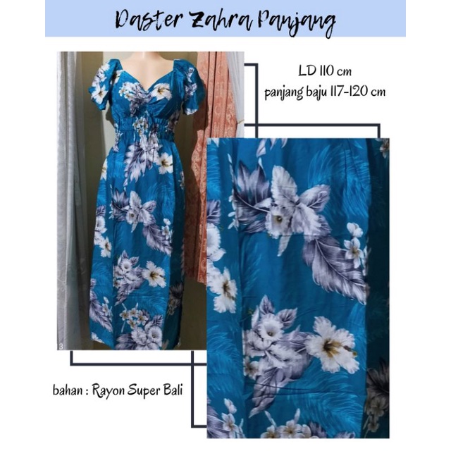 Daster Zahra panjang //Daster Zahra //Zahra panjang Rayon Bali //Daster Bali