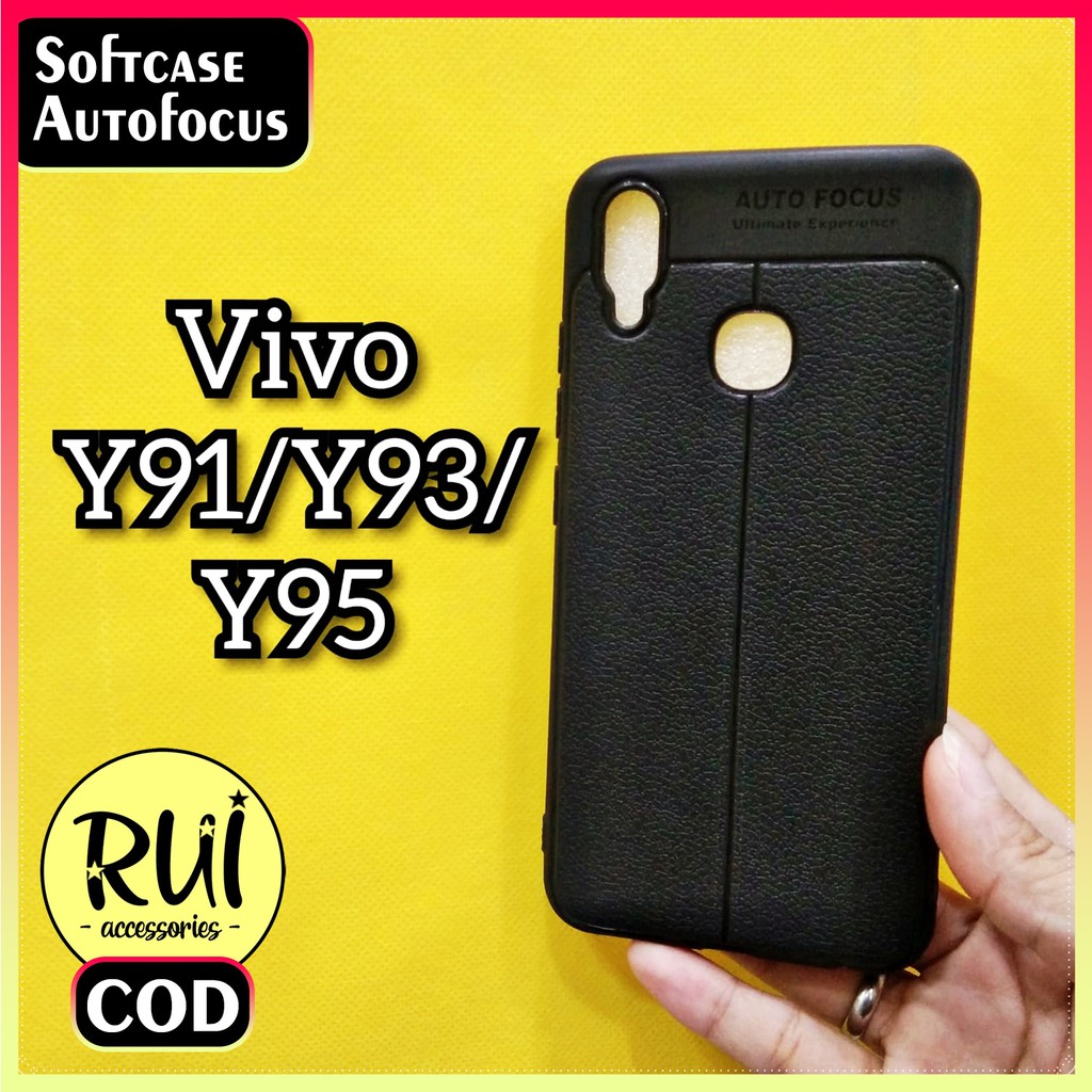 Case Autofokus Vivo Y91 / Y95 / Y93 SIDIK JARI Softcase Motif Kulit Silikon Auto Fokus Autofocus