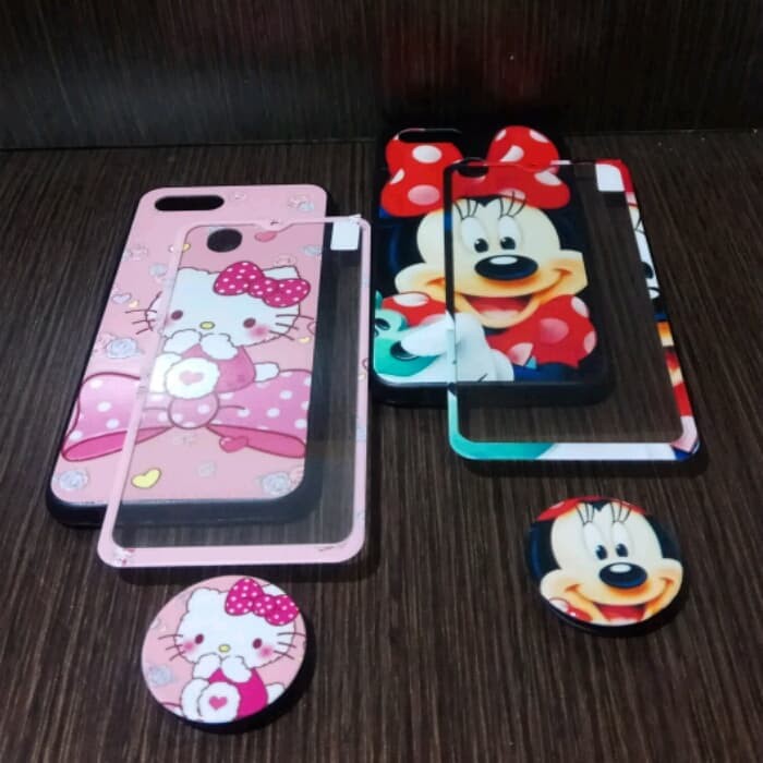 Terbaru OPPO A7 CASE 360 MOTIF 3 IN 1 CASE FULL PROTECT MOTIF OPPO A7