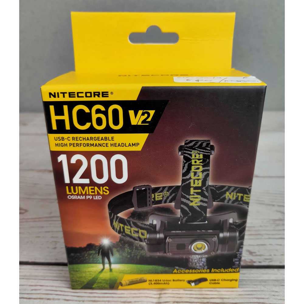 Senter Kepala Headlamp Series OSRAM P9 1200 Lumens White Light - Nitecore - HC60V2