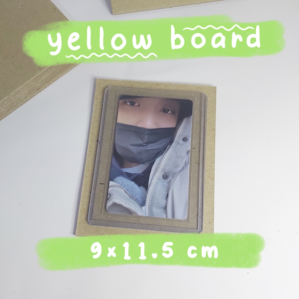 

(2pcs) yellow board 9 x 11.5 packing photocard no.30